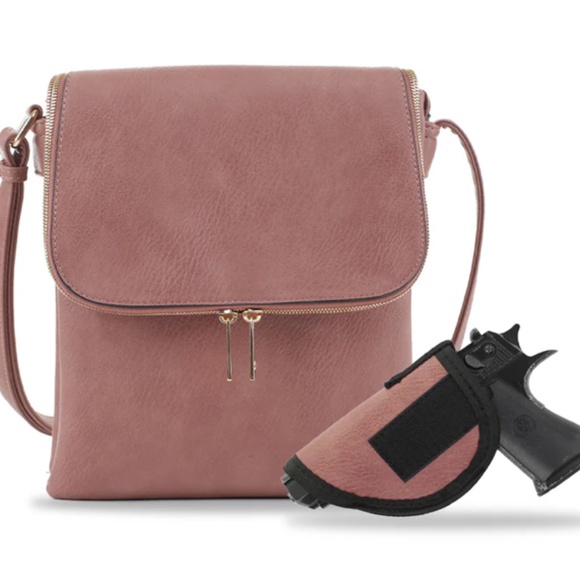 Jesse James Concealed Carry Womens Handbag Dark Mauve, NWT - Picture 1 of 5